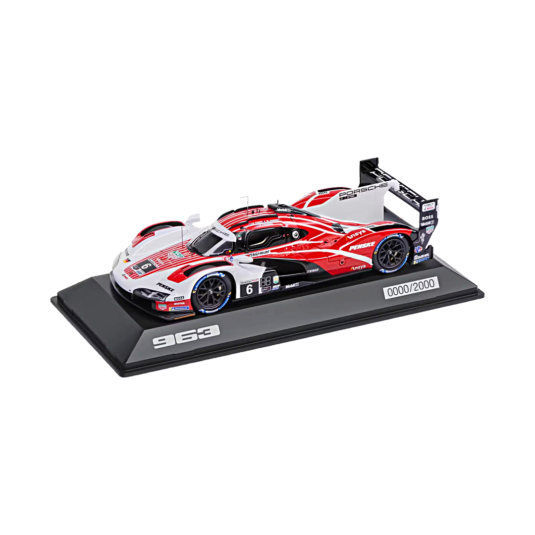 Porsche 963 #6 24h Daytona 2023, 1:43 Scale Model Car - Black/Red/White