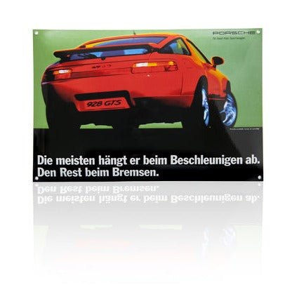 Porsche Classic Enamel Sign - 928 GTS