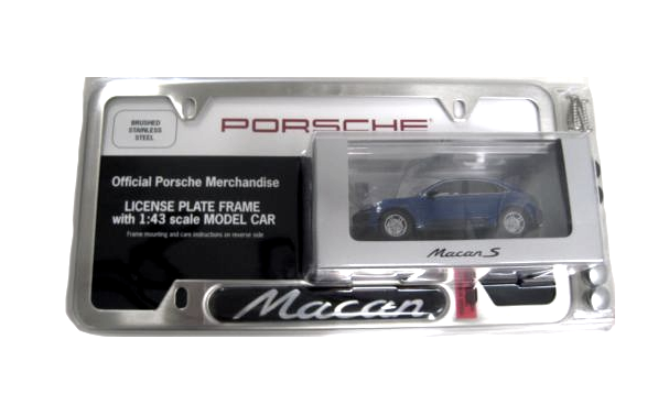 Porsche Macan License Plate Gift Frame With Model Car