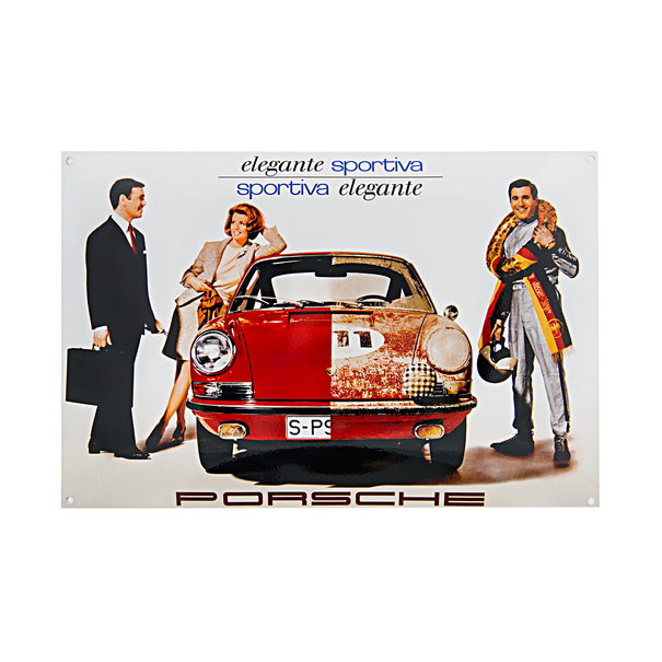 Porsche Classic Enamel Sign- Elegant sportiness