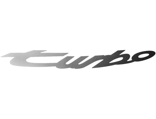 Porsche Classic "Turbo" Logo For Front Wing (944 Turbo) - Black