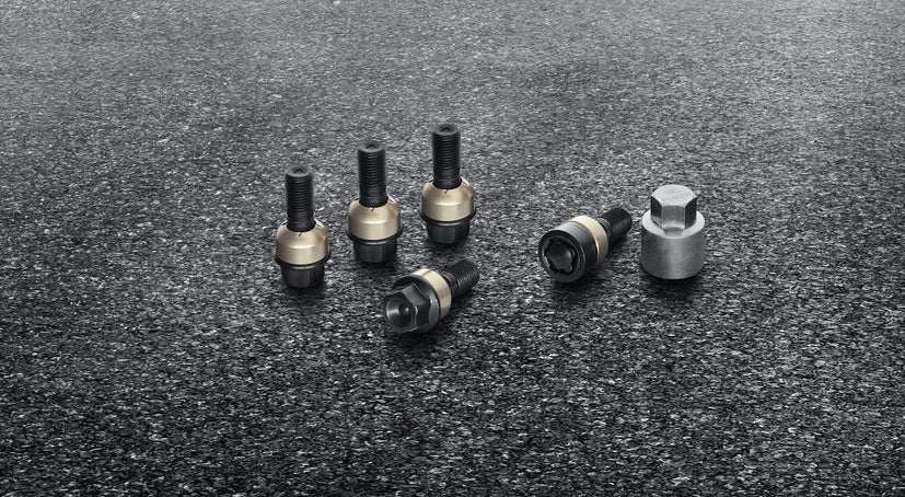 Porsche Wheel Bolts, Black Incl Anti-Theft Wheel Bolts