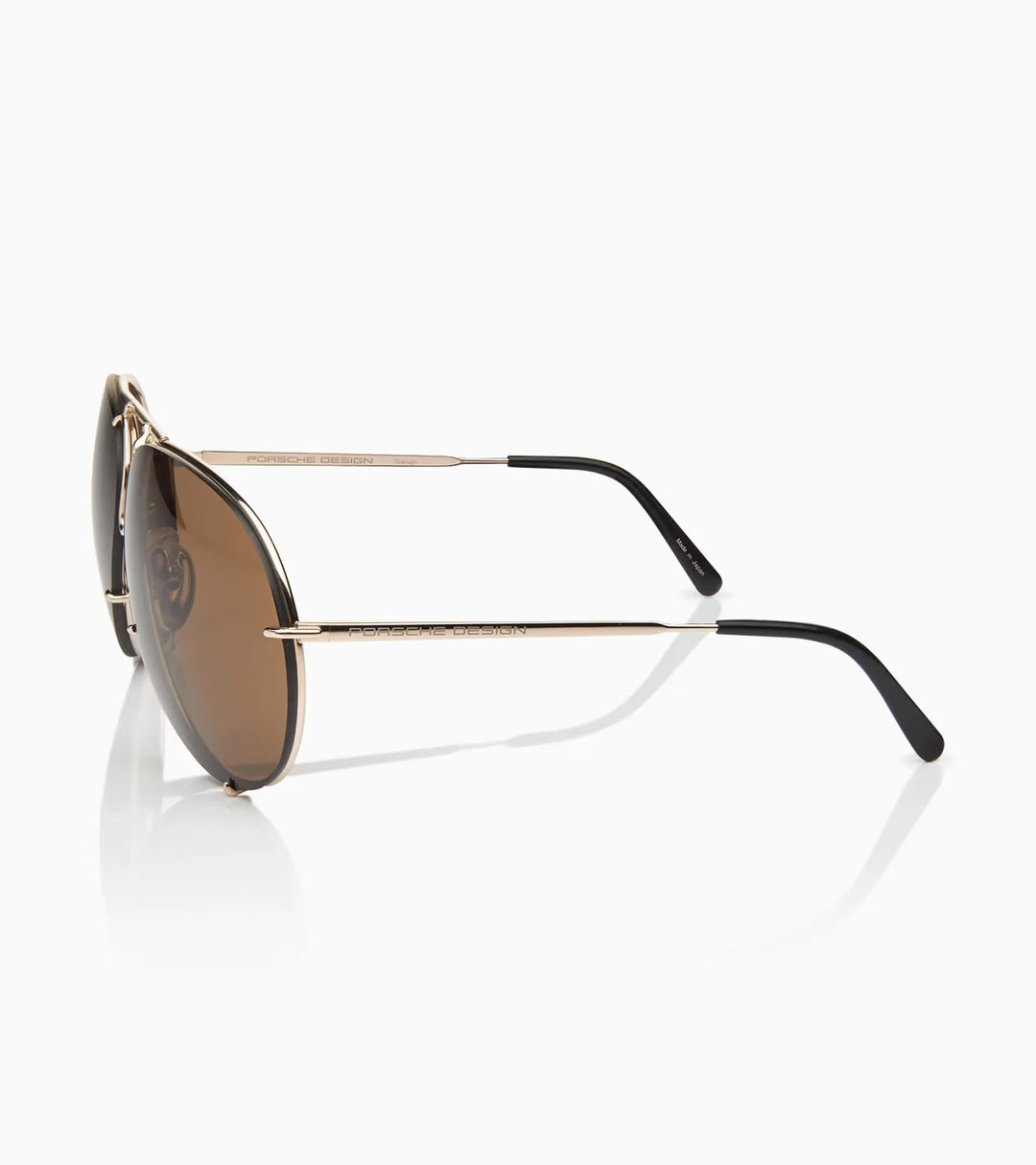 Porsche Design Unisex Aviator Sunglasses P'8478 W/Interchangeable Lenses, Light Gold