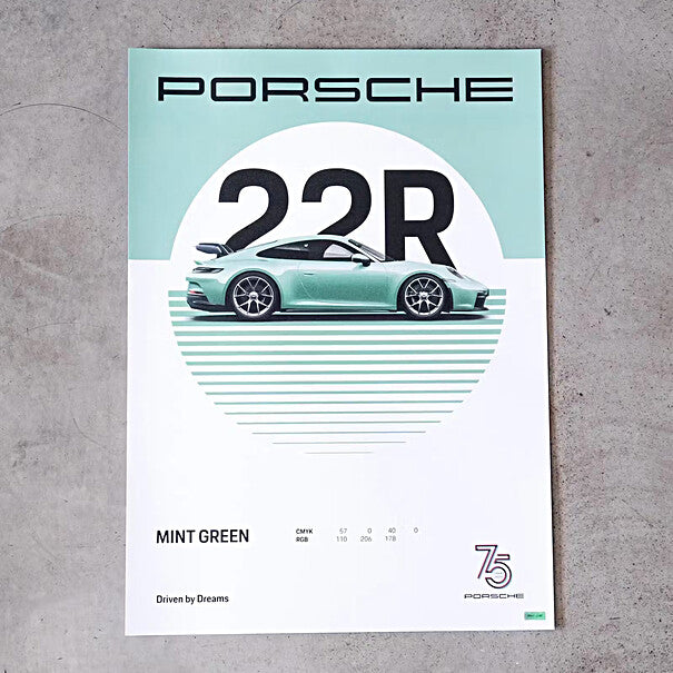 Porsche Set Of Four Poster , Limited Edition - 75Y Sports Car