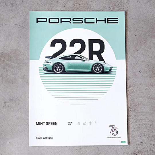 Porsche Set Of Four Poster , Limited Edition - 75Y Sports Car