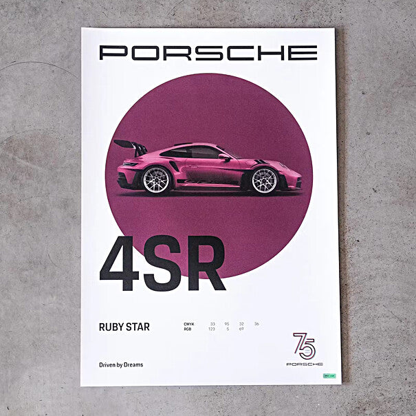 Porsche Set Of Four Poster , Limited Edition - 75Y Sports Car