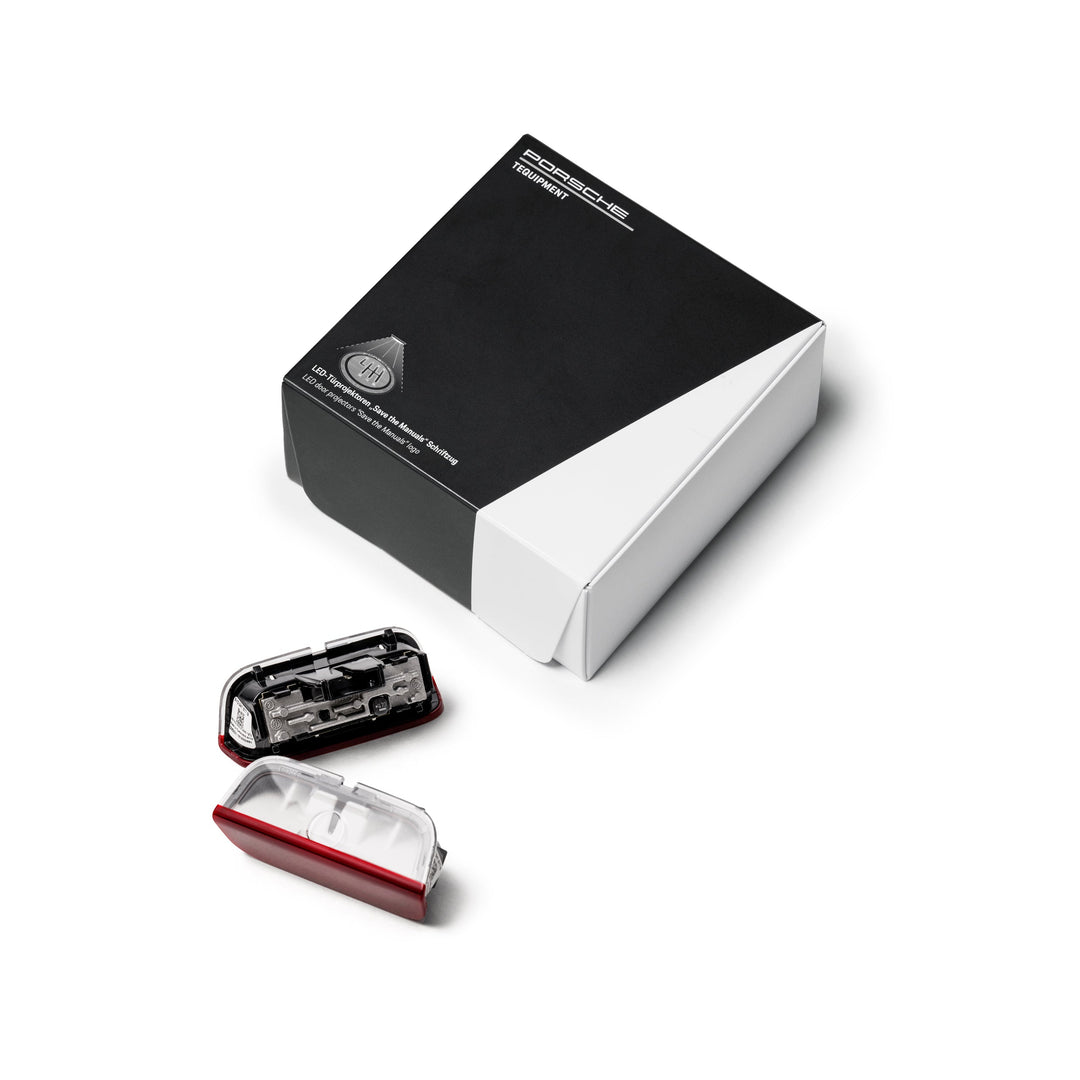 Porsche LED Door Projectors "Save the Manuals"