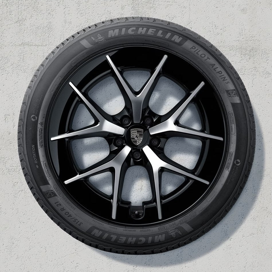 21" Cayenne E4 RS Spyder Design winter set - Silver / Black