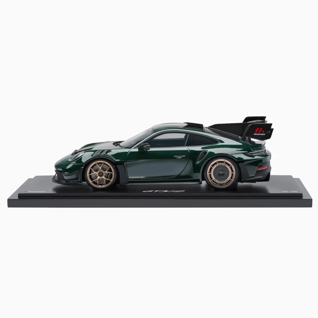 Porsche 911 GT3 RS (992) with Manthey Kit , 1:18 Scale Model Car - Brewster Green