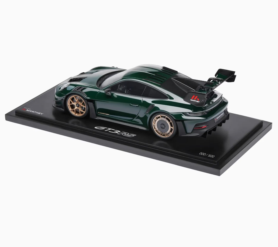 Porsche 911 GT3 RS (992) with Manthey Kit , 1:18 Scale Model Car - Brewster Green