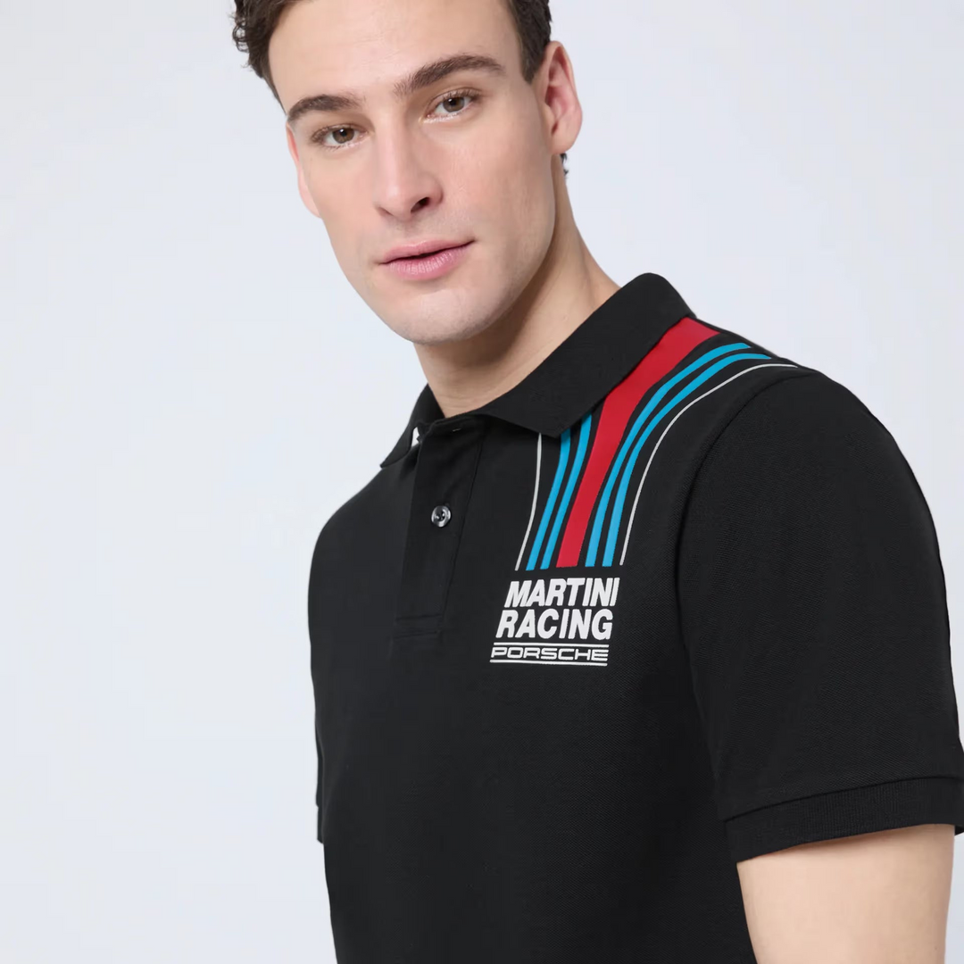 Porsche Men's Polo Shirt - Martini Racing