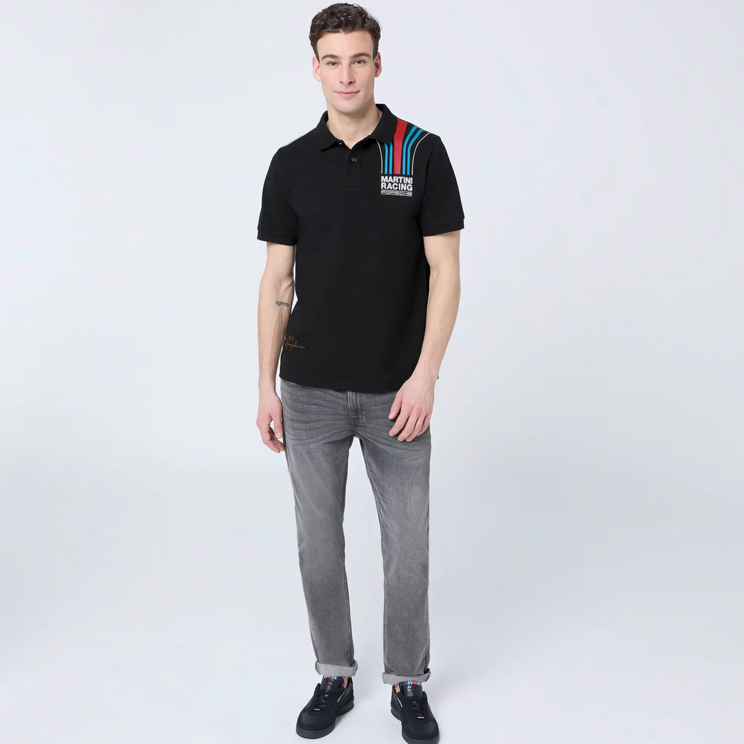 Porsche Men's Polo Shirt - Martini Racing