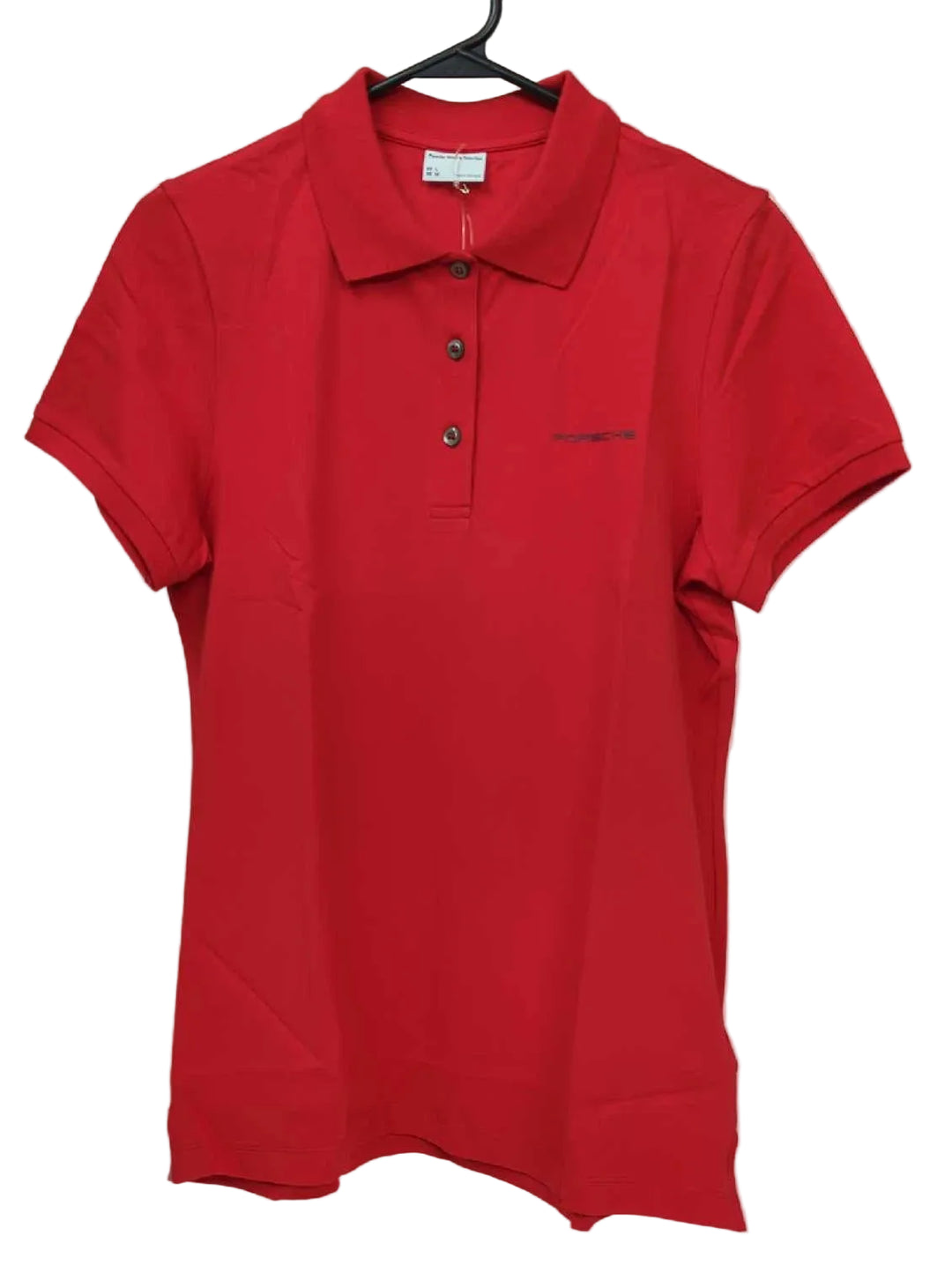 Women's Polo Shirt with PORSCHE lettering, Red - USA only release