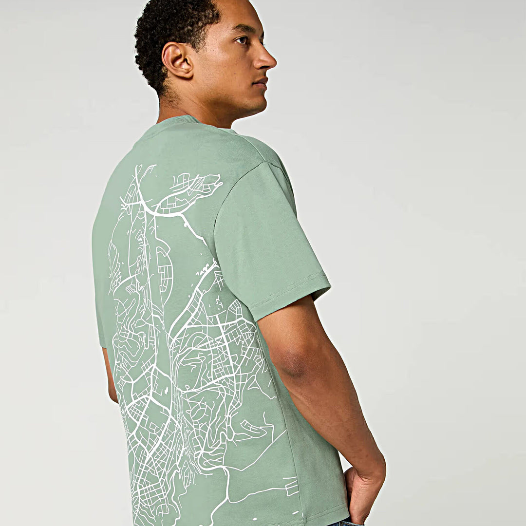 Porsche Unisex T-Shirt (Green) - Cayenne Electric Urban