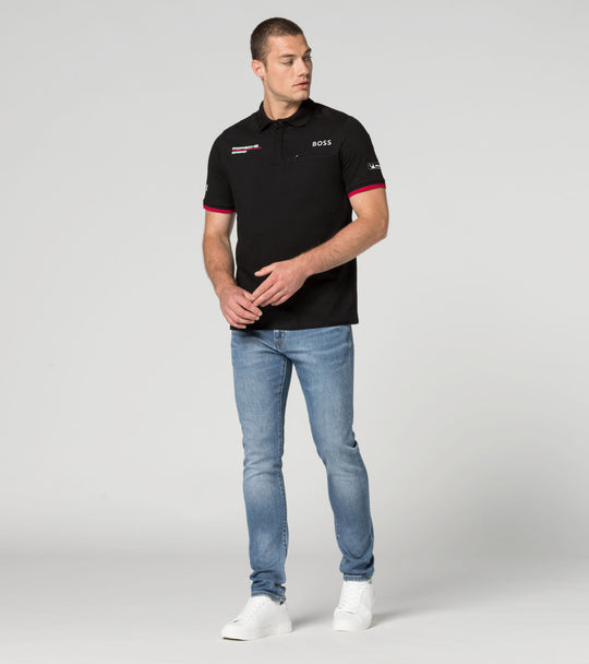 Porsche Men's Boss Polo (Black)- Motorsport