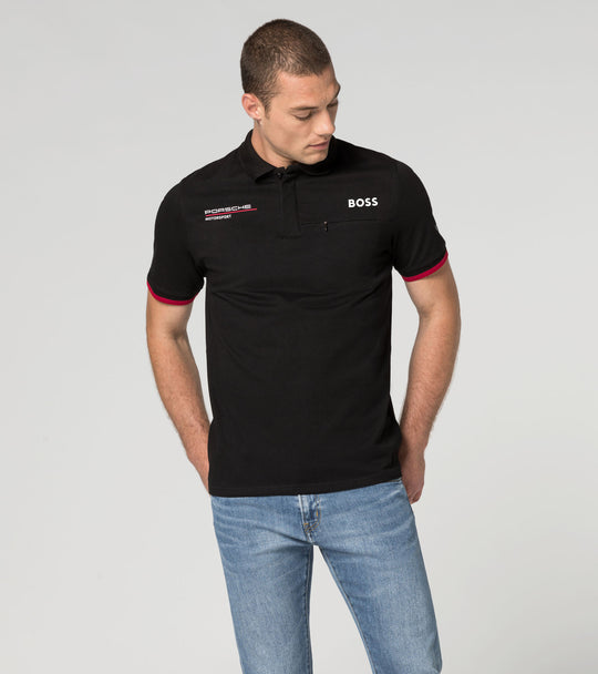 Porsche Men's Boss Polo (Black)- Motorsport