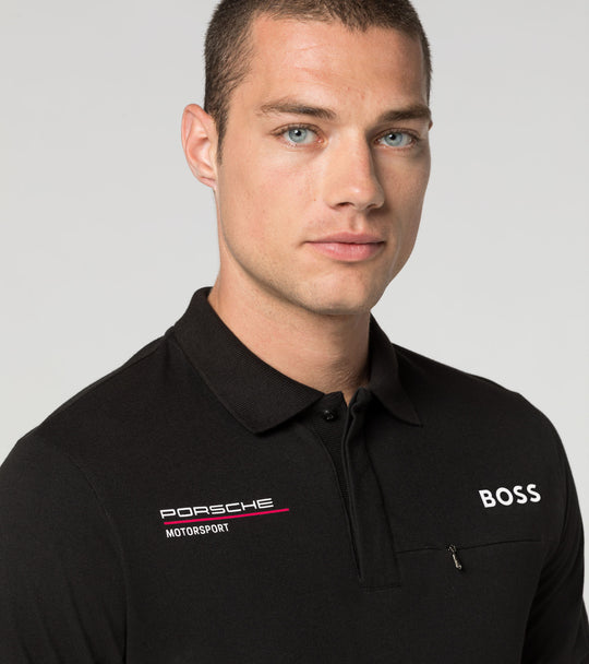 Porsche Men's Boss Polo (Black)- Motorsport