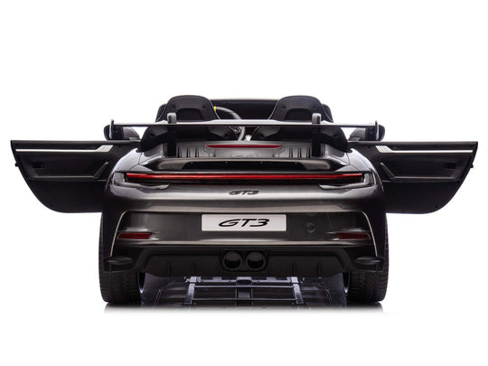 24V Porsche 911 GT3 Kids 2-Seater Ride On Car - Gray