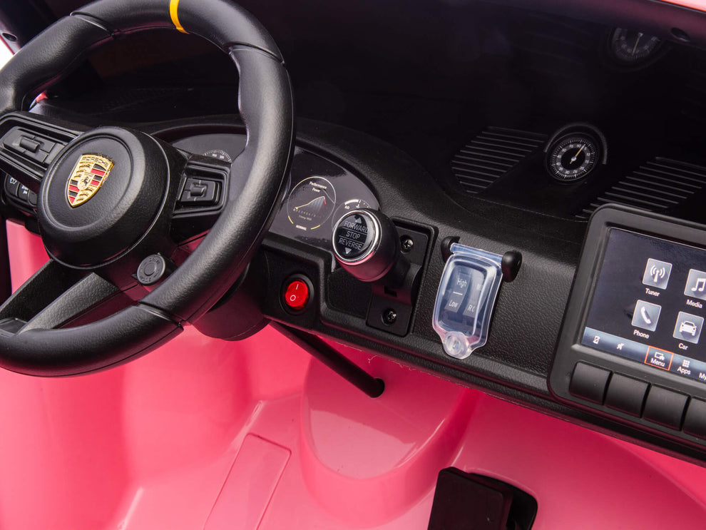 24V Porsche 911 GT3 Kids 2-Seater Ride On Car - Pink