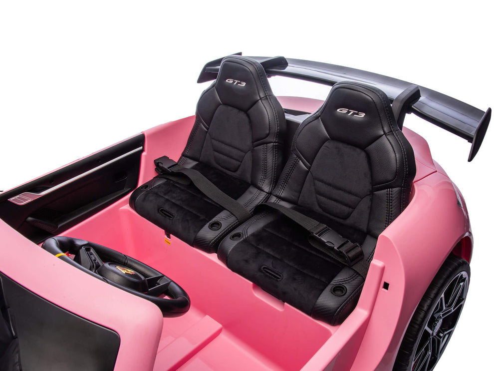 24V Porsche 911 GT3 Kids 2-Seater Ride On Car - Pink
