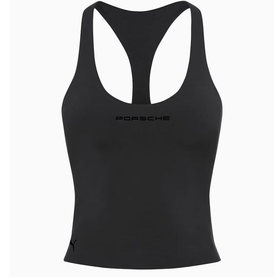 Porsche Crop Top Tank Top (Black) - Cayenne Electric Urban
