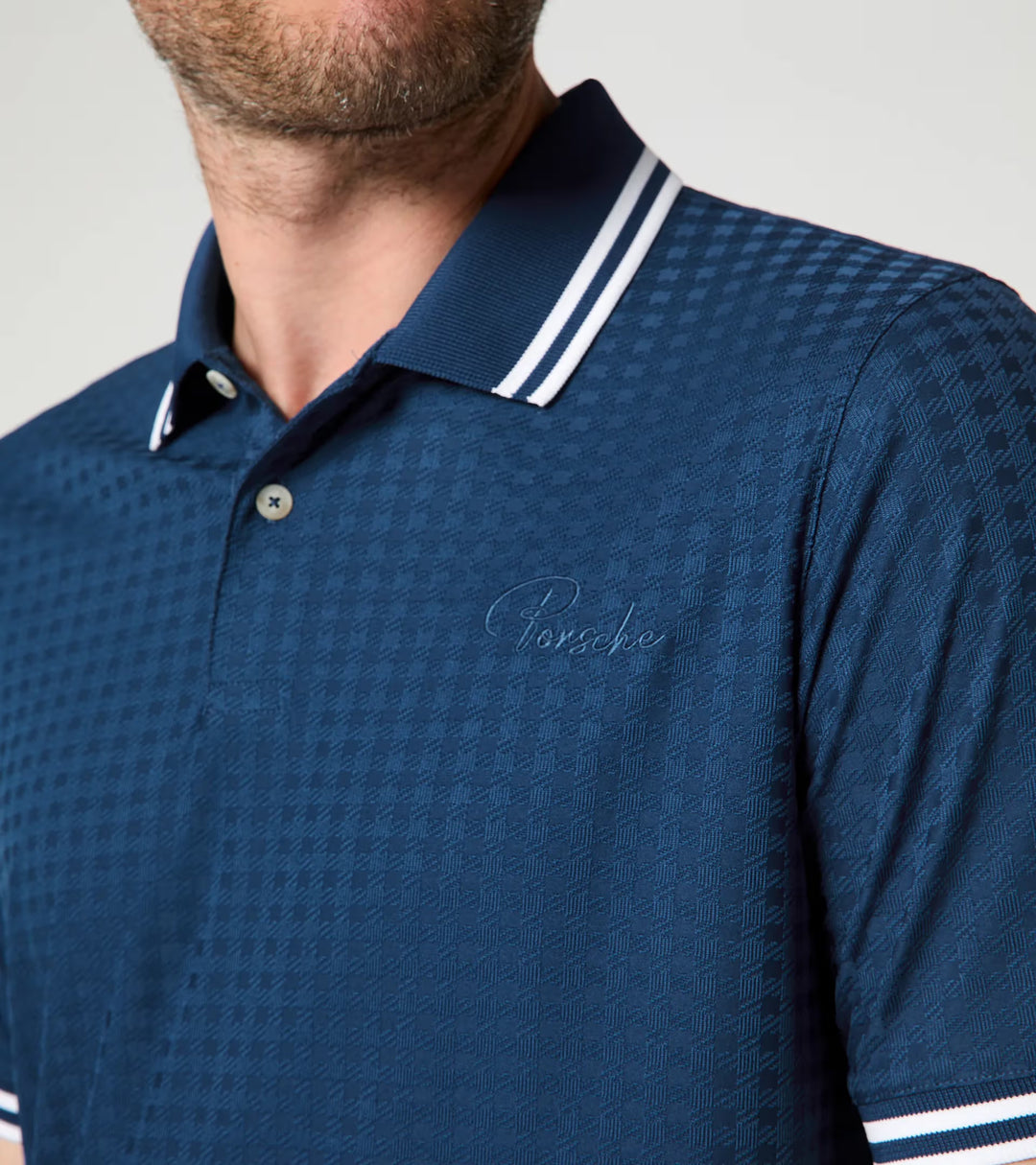 Porsche x Puma Men's Blue Polo Shirt - 911 Targa 60Y