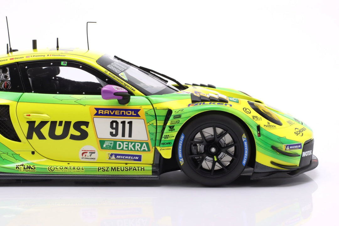 Manthey Grello Porsche 911 GT3 R - 2024 24h Race Nürburgring #911 1/18 Scale Model Car