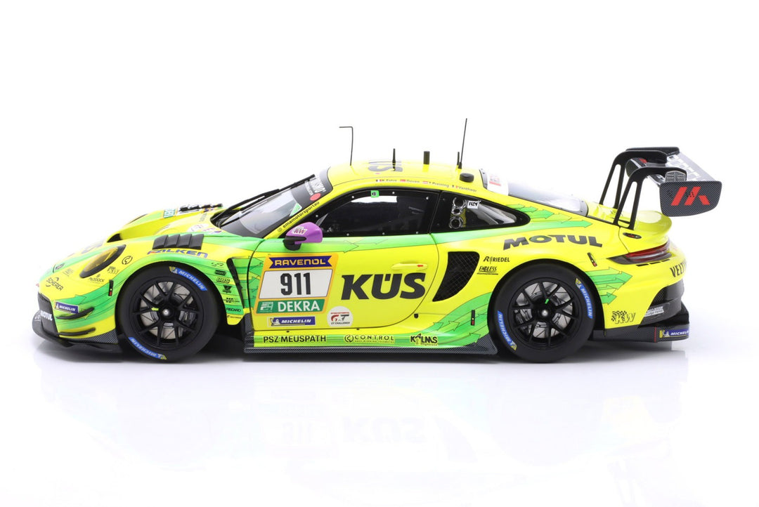 Manthey Grello Porsche 911 GT3 R - 2024 24h Race Nürburgring #911 1/18 Scale Model Car
