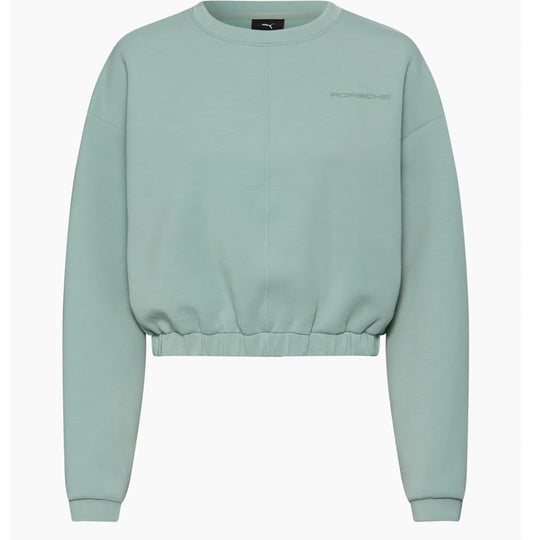 Porsche Women's Crew Neck Sweater (Shade Green) - Cayenne Electric Urban