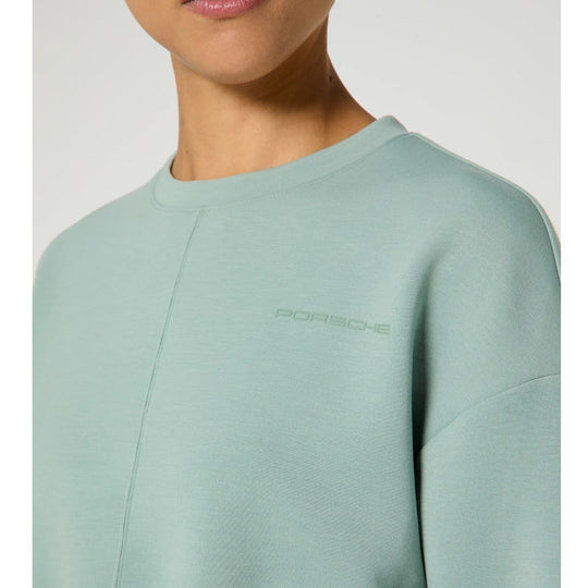 Porsche Women's Crew Neck Sweater (Shade Green) - Cayenne Electric Urban