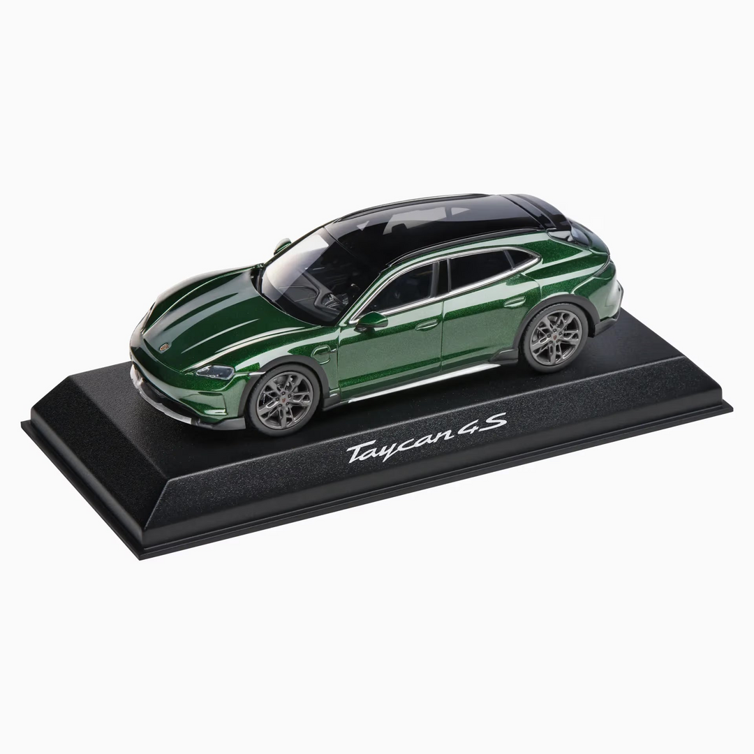 Porsche Taycan 4S Cross Turismo , 1:43 Scale Model Car - Oak Green