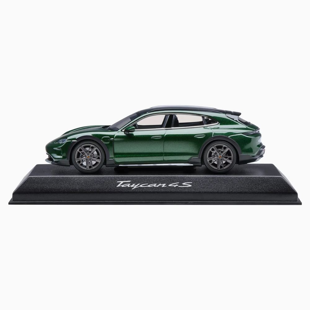 Porsche Taycan 4S Cross Turismo , 1:43 Scale Model Car - Oak Green