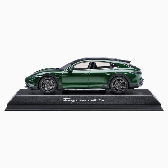 Porsche Taycan 4S Cross Turismo , 1:43 Scale Model Car - Oak Green