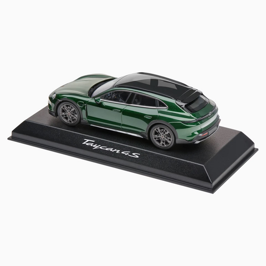 Porsche Taycan 4S Cross Turismo , 1:43 Scale Model Car - Oak Green