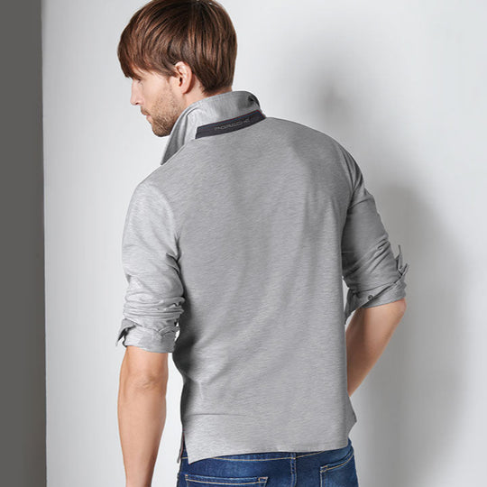 Porsche Men's Long-sleeve Rugby Polo Shirt - Classic