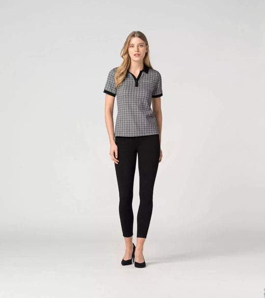 Porsche Women's Polo shirt, Houndstooth - Heritage