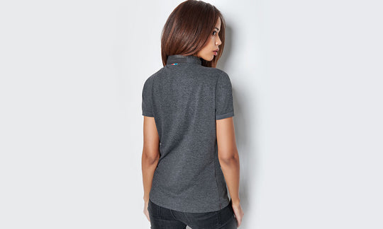 Porsche Women's Polo Shirt, Grey - Classic