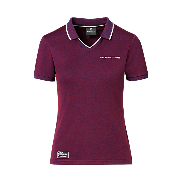 Porsche Women's Polo shirt, Burgundy - Heritage