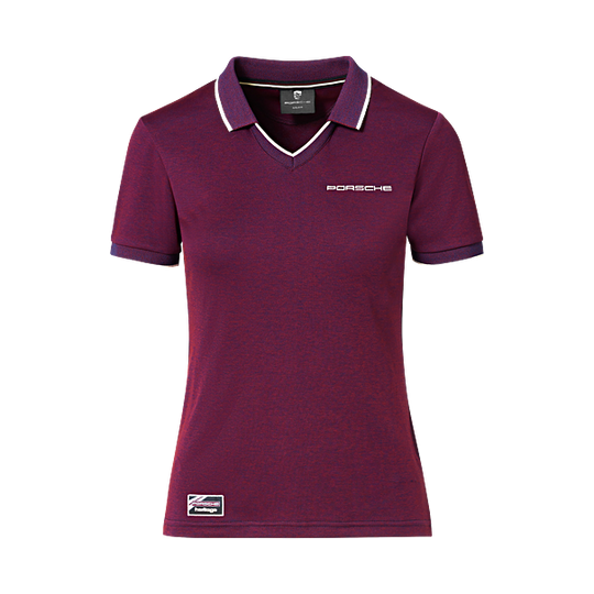 Porsche Women's Polo shirt, Burgundy - Heritage