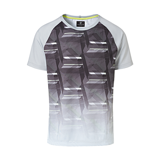 Porsche Men's T-Shirt Grey/Acid Green - Sport