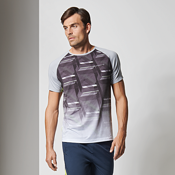 Porsche Men's T-Shirt Grey/Acid Green - Sport