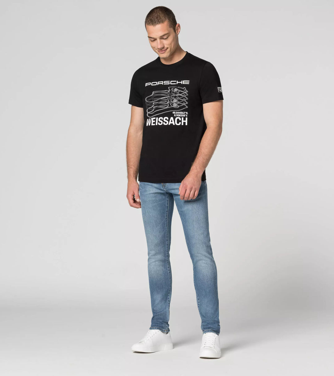 Porsche Men's T-shirt (Black) - Weissach